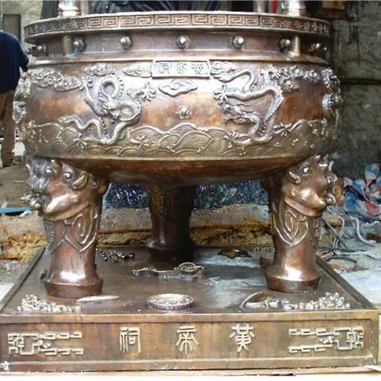 厂家销售青铜器摆件 三足铜鼎克鼎 仿古司母戊鼎雕塑鼎盛千秋