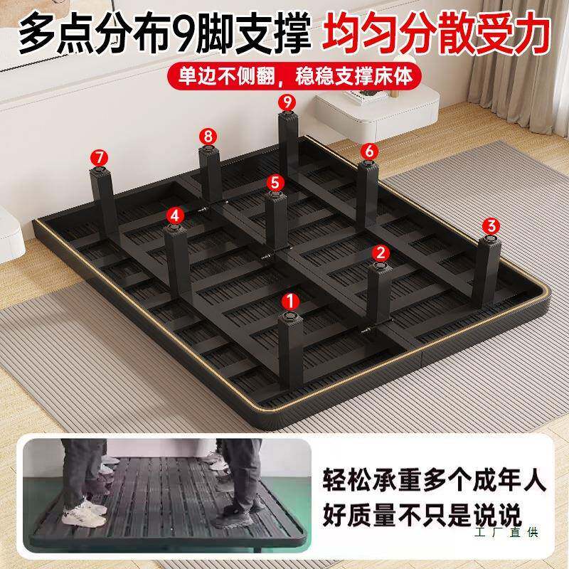 铁艺悬浮双人床租加骨厚钢架加密铺板排架出房无床841头榻床榻米
