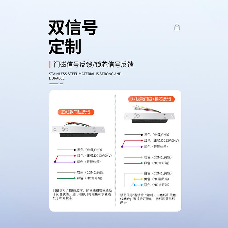 通电上锁断电上锁带钥匙电工插锁厂RLG售别墅门监狱锁直电控门锁