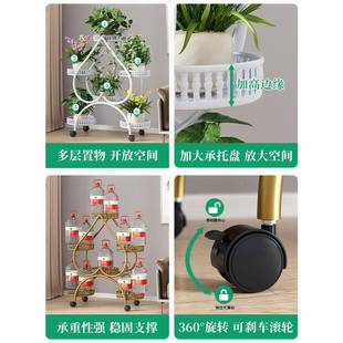 花架子地客厅落式 置架阳台多层铁绿萝植物物摆PRL放花盆艺花 新款