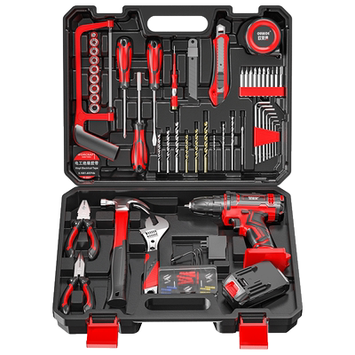 欧莱德家用工具箱工具套装组合家居多功能水电工五金维修工具1322