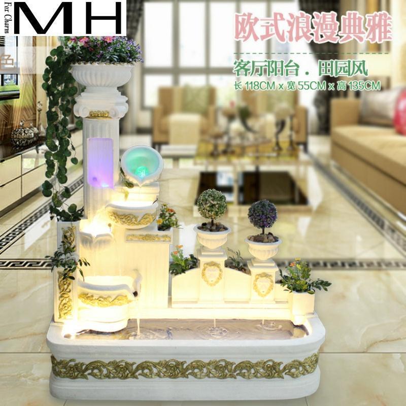 大欧式流水喷假山泉养鱼阳池台花园庭院别型墅ZCQ园林景观风水摆