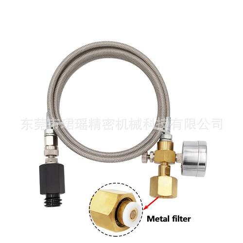钢编管苏接打水气泡水机过气机管大瓶Cga320和HTU接W21.8软管