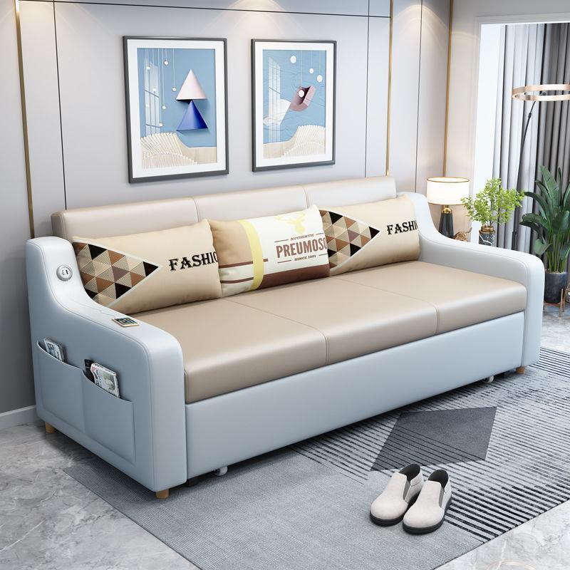 技布沙发两用多功能客小户型网红床款CRJ双科人可厅折叠坐卧伸缩