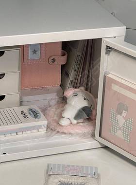 带锁储险室物柜小型保箱办公家用密码锁收纳SMZ箱桌面私密物储品