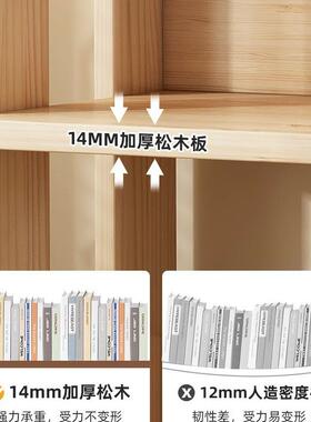 实书架落柜地家用多层QLL架子客木厅靠墙矮书储物柜自由组合格子