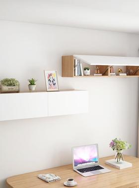 9墙置U物架壁壁挂式上壁柜收纳墙书柜墙面隔板挂墙书架MBV储物简