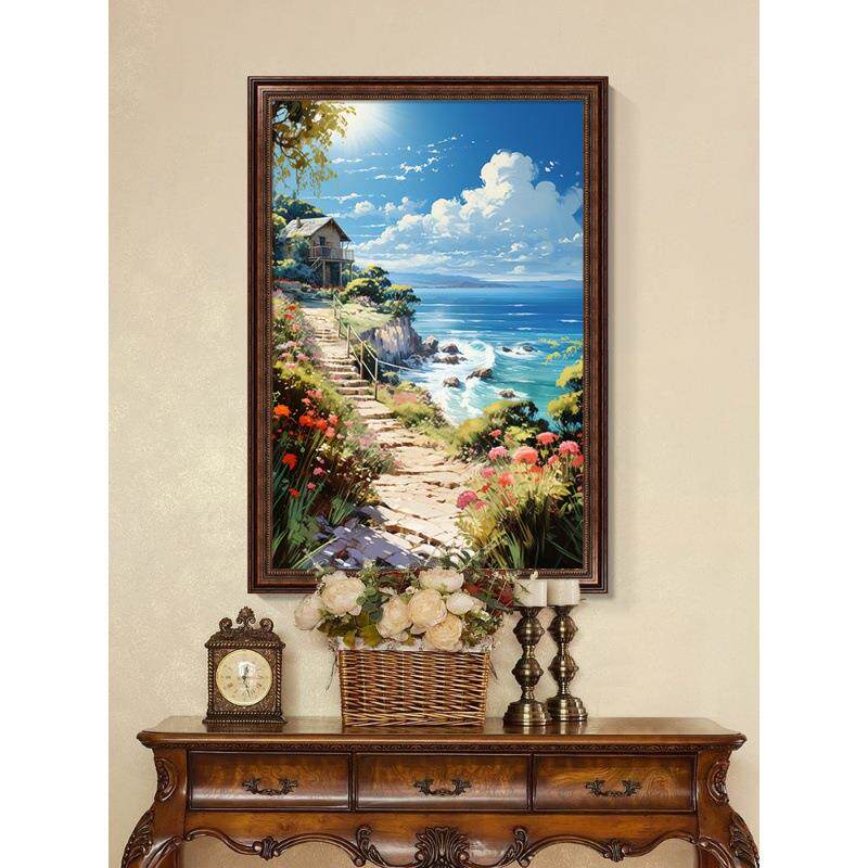 美式入户玄关装饰画走廊过景道大海风壁CYCY0969画厅厅餐欧式油画