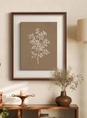 橄枝南法风OSV榄复古卧客厅装饰画法式中古风餐厅玄关壁画室墙挂