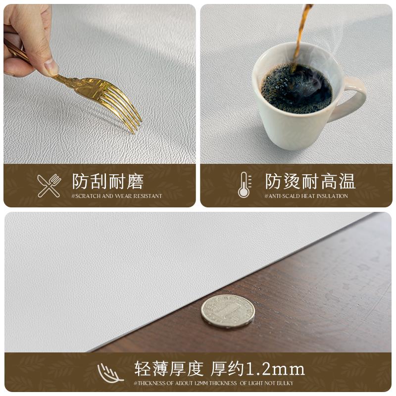 美式椭圆TEB形桌垫皮革折桌布茶几圆隔热耐高温防水垫防油叠形餐