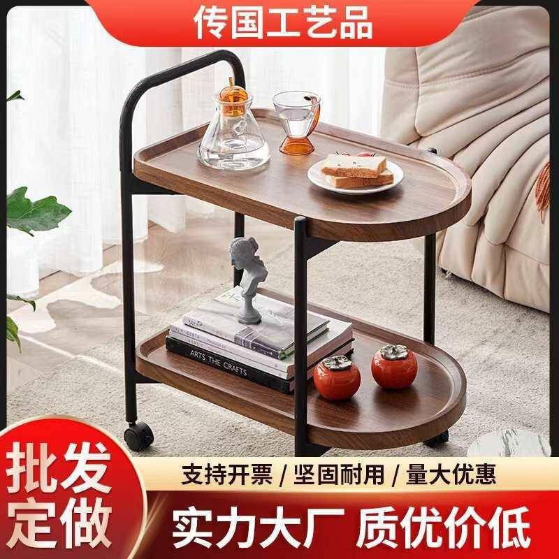 带轮小几床头桌约简几桌子可移动推车小茶AIT茶实木傻帕旁置物架