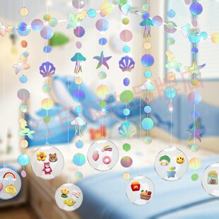 浪漫创意女孩卧室公主房间门帘天花板空中吊饰装饰场X景布置挂饰