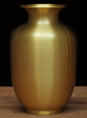 黄铜冬瓜花瓶摆件插花花瓶干花瓶家居客厅电视柜装饰品乔迁送礼品