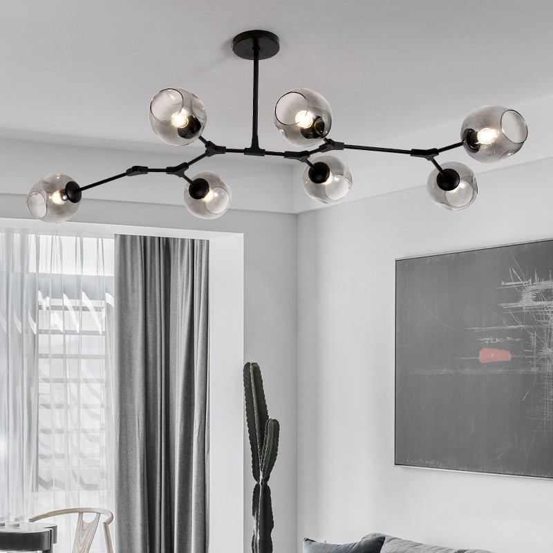 北欧后现代吊灯现代简约餐厅咖啡厅个性树枝分子客厅灯具