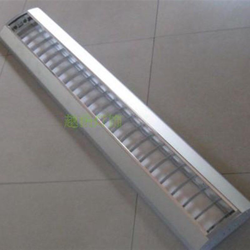 明装吊顶长条f造型日光灯盘led荧光灯t8天花灯双管组合灯600格栅
