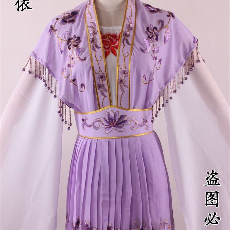 新款三件套云肩小裙腰带包屁股花旦小包裙丫环衣戏曲服装花旦服装