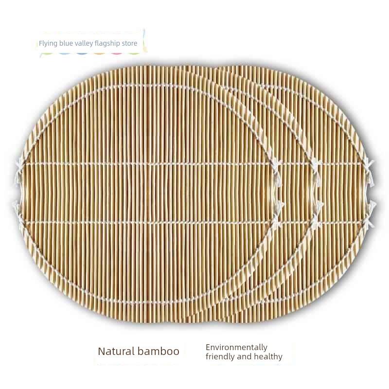 蒸锅蒸盘竹帘圆蒸片笼屉蒸格草席子家用圆形蒸锅软竹篦子寿司餐垫