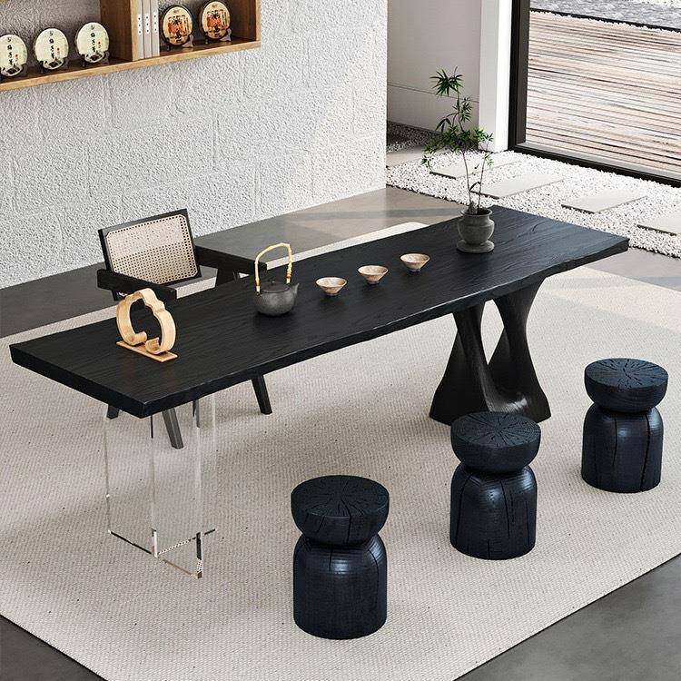 客厅家具茶桌茶台碳化黑色民宿酒店原木沙发边几多人泡茶桌,商业/办公家具,茶台/茶桌,淘宝优惠券,粉丝福利购,淘宝优惠卷