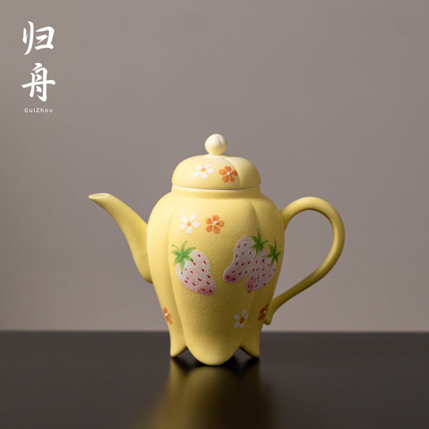 茶壶女士家用待客莓香春日高颜值陶瓷纯手绘功夫茶具鸢尾壶礼盒装
