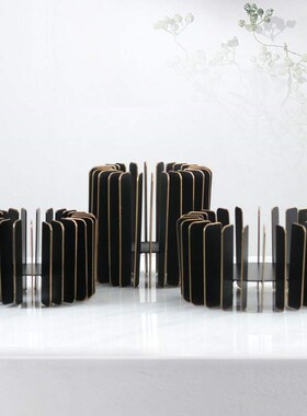 北欧轻奢烛台摆件样板房酒店餐厅金属浪漫欧式烛光晚餐桌面蜡烛台