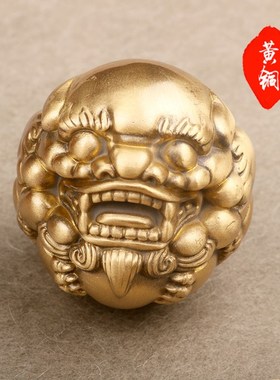 全黄铜貔貅手玩随身盘玩文玩手把件养生解压手握健身球送长辈礼物