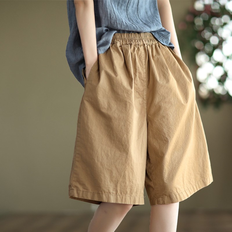 五月出品无法拒绝的洒脱腔调 休闲通勤全棉百搭七分裤夏季中裤女