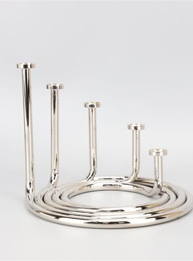 现代简约创意金属组合烛台书房样板间售楼部书架桌面装饰品摆件