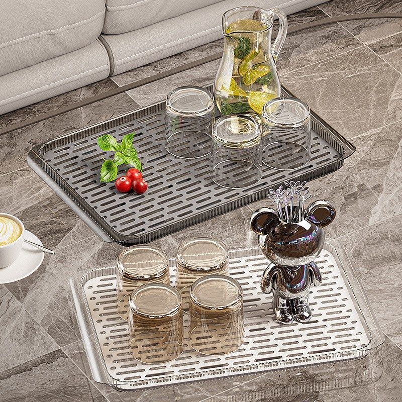 沥水茶盘托盘简约客厅双层杯架沥水置物架茶具收纳盘轻奢沥水托盘,家庭/个人清洁工具,杯架,淘宝优惠券,粉丝福利购,淘宝优惠卷