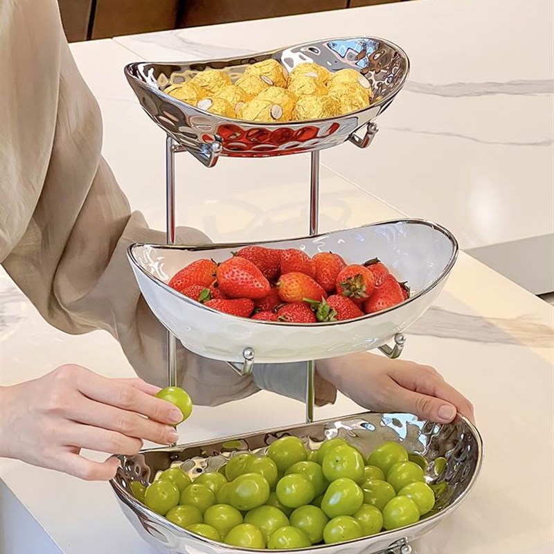 启派轻奢客厅高端大气上档次果盘摆件饰品搬新家乔迁新居礼品实用