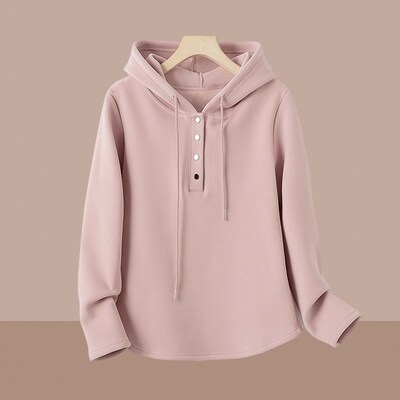 2025春秋季新款女士卫衣连帽上衣爆款女装小个子短款上衣长袖洋气