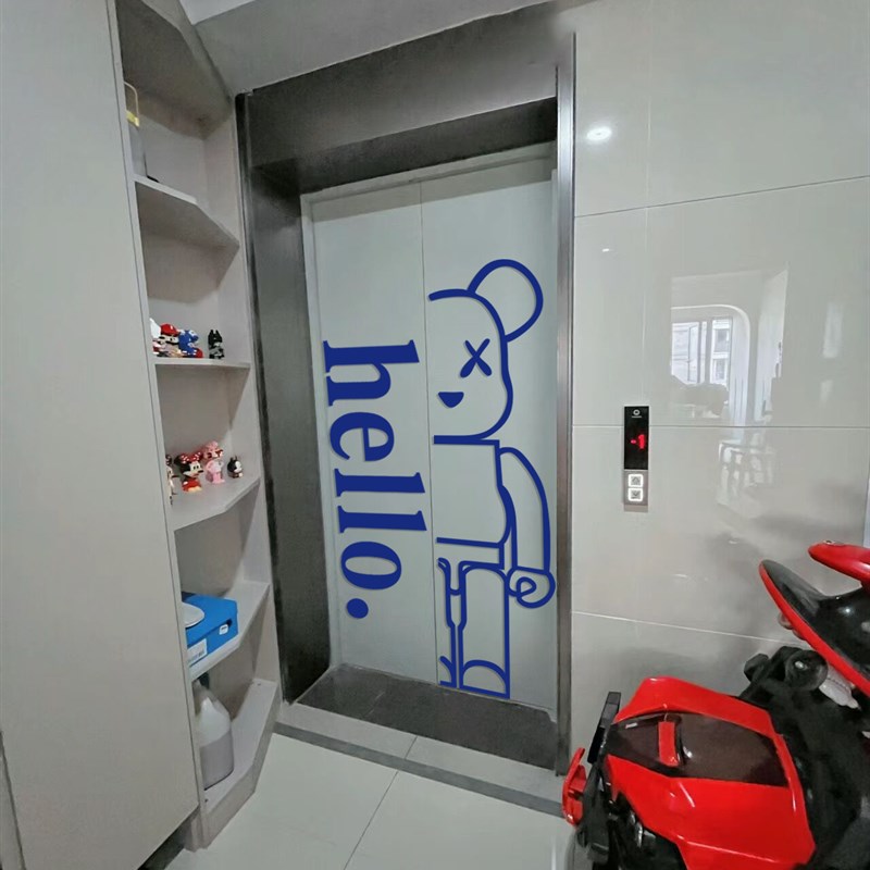 电梯厅间贴纸一梯一户门口卧室墙面装饰房间布置高级感Z入户摆挂