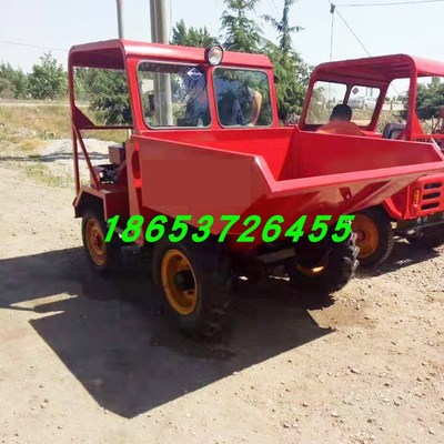 工程前卸式柴油翻斗车 两吨四轮翻斗车建筑工地混凝土砂石运输车