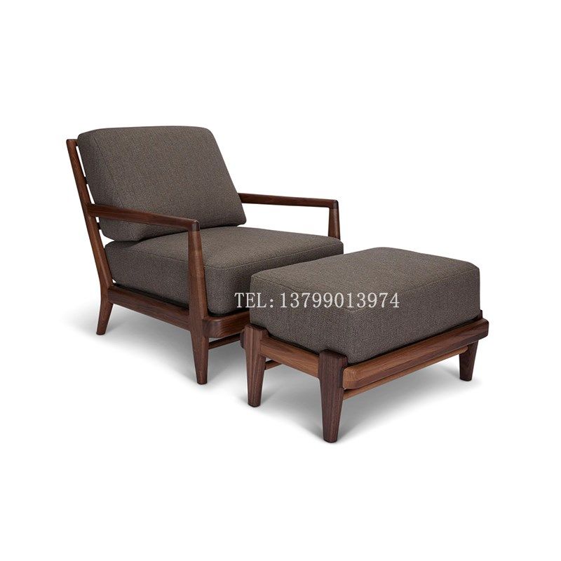 北欧实木沙发椅沙发脚蹬民宿休闲椅凳组合样板房售楼处接待洽谈椅,住宅家具,沙发椅,淘宝优惠券,粉丝福利购,淘宝优惠卷