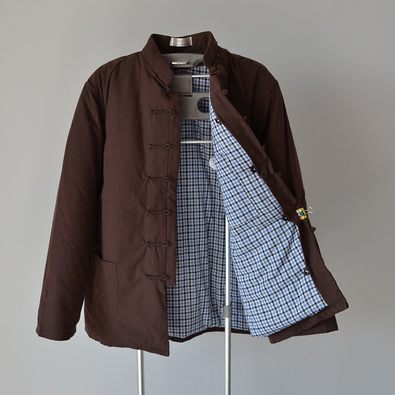 中老年棉袄男加厚手工棉花袄可拆洗纯棉粗布棉服中式盘扣复古棉衣,男装,唐装,淘宝优惠券,粉丝福利购,淘宝优惠卷