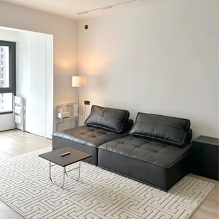 皮埃蒙特小户型北欧现代简约棉麻布艺沙发方块P模块单人豆腐块沙