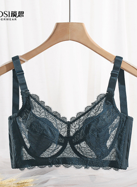 大码显胸小内衣女胖mmr夏季薄款超薄全罩杯聚拢防下垂大胸显小文