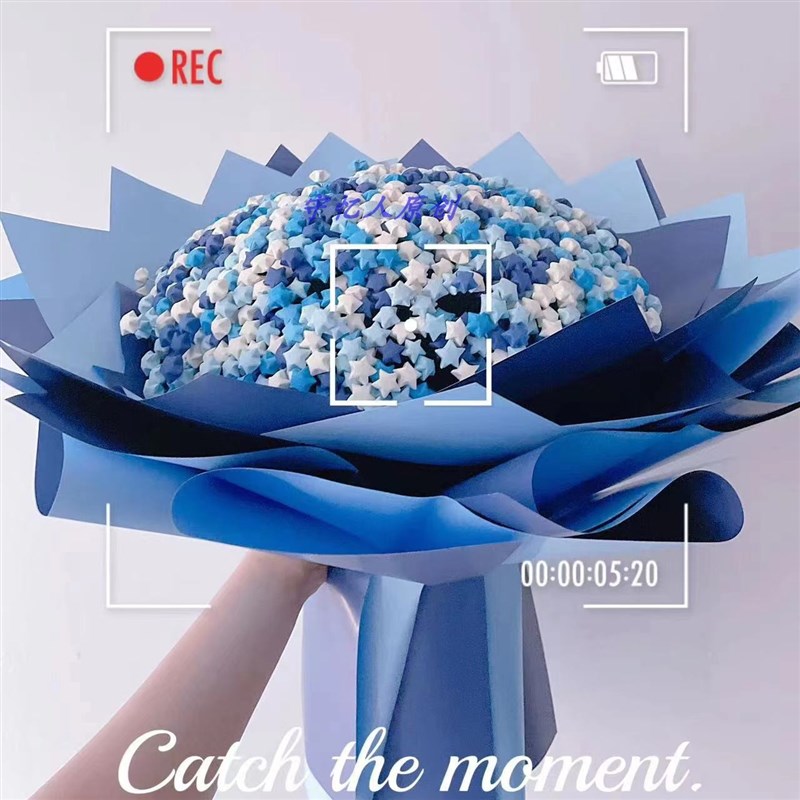 成品折纸星星花束七夕情人节送男友女友老公生日手工创意走心礼物