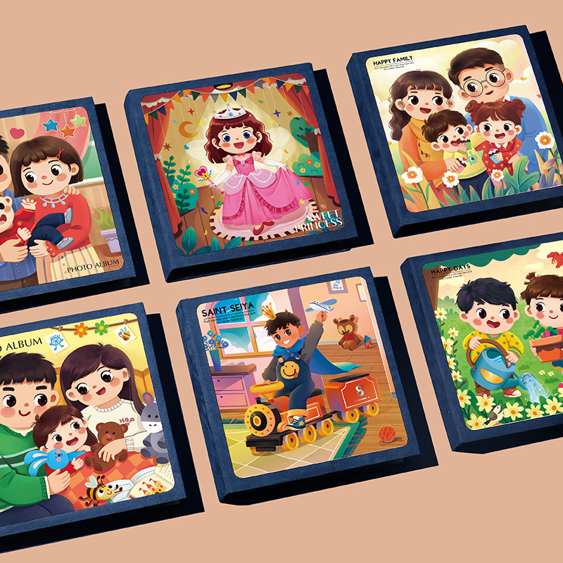 相册本纪念册插页式可写字diy6寸宝宝成长记录册5寸儿童家庭影集