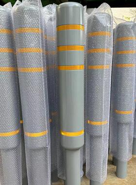 灰色新国标道路示柱标警识桩预埋道钢管黄膜反光路桩隔离柱口立柱