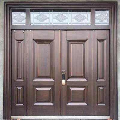 锌合金别墅大门双开门农村自建房乡村家用入户大门四开客厅进户门