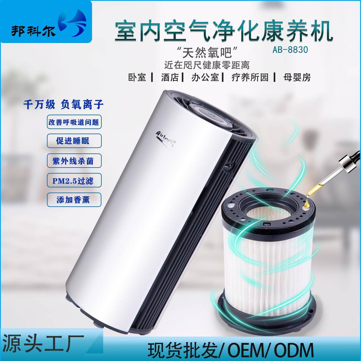 新款车载空气净化器智能净化器桌面车载除烟除菌除味