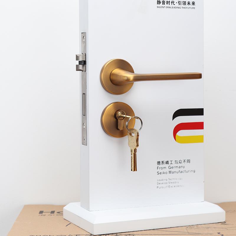 现代简约卫生间房间门锁室内分体执手锁门把手轻奢卧室木门锁