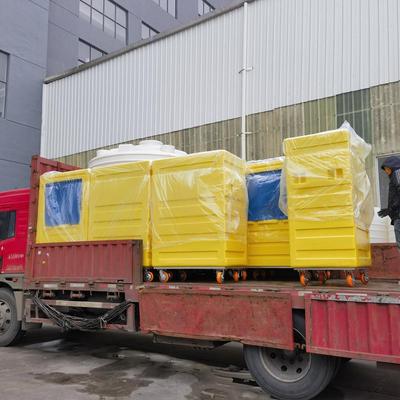 华社布草笼1000L收纳超大承重静音轮异形滚塑全钒液能储存箱