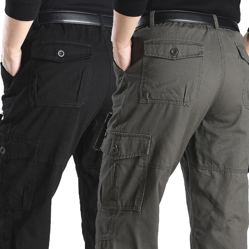 纯棉工装裤纯棉男宽松大码休闲裤束脚裤多口袋劳保耐磨耐穿长裤子,男装,棉裤,淘宝优惠券,粉丝福利购,淘宝优惠卷