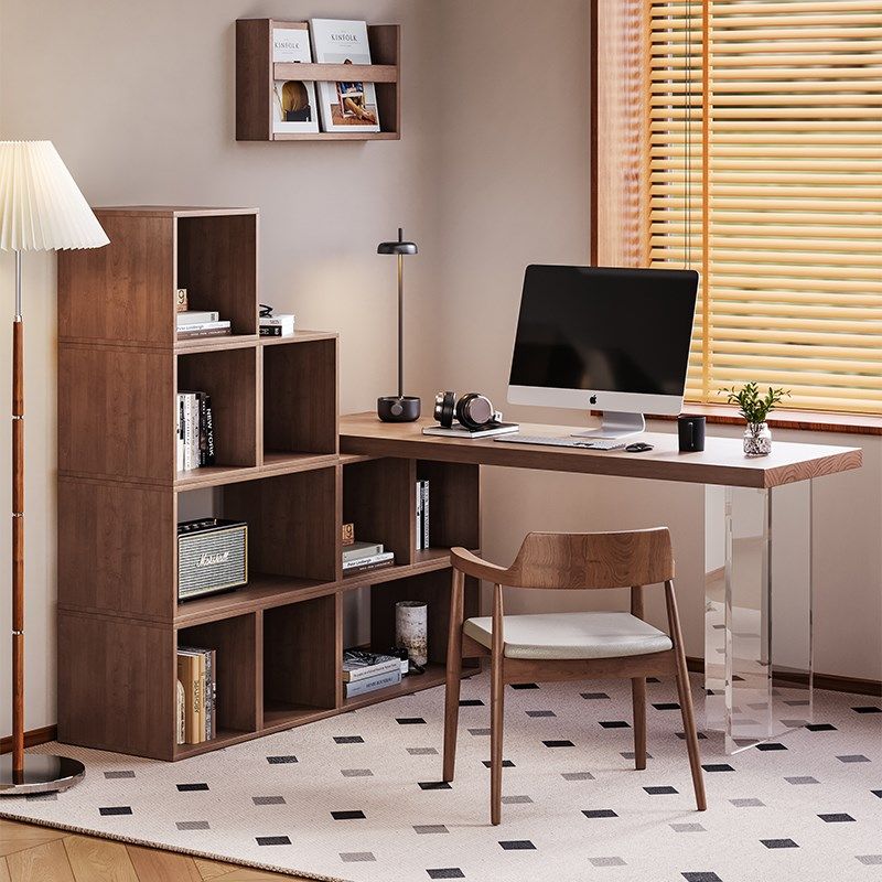 现代简约a实木书桌椅组合书柜书架一体家用小户型成人学生电脑桌,住宅家具,电脑桌,淘宝优惠券,粉丝福利购,淘宝优惠卷