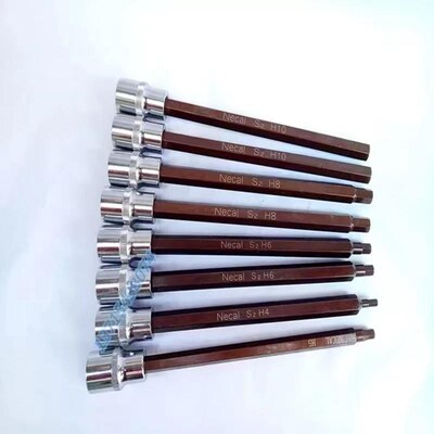 具加长内六c角套筒 特长压批套筒0星批 1/12.52 加长旋套筒 长度2