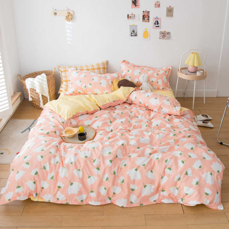 一米八乘两米二大床全棉四件套1米8x2米E2被罩春秋纯棉被套180x20