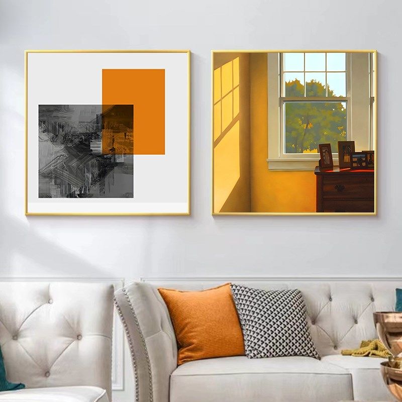 现代简约餐厅艺术装饰画方形抽象玄关走廊挂画轻奢V客厅酒店墙壁,家居饰品,现代装饰画,淘宝优惠券,粉丝福利购,淘宝优惠卷