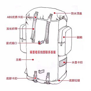 07/21背囊大容量原厂背包携行具75H升L徒步登山包露营防水新式