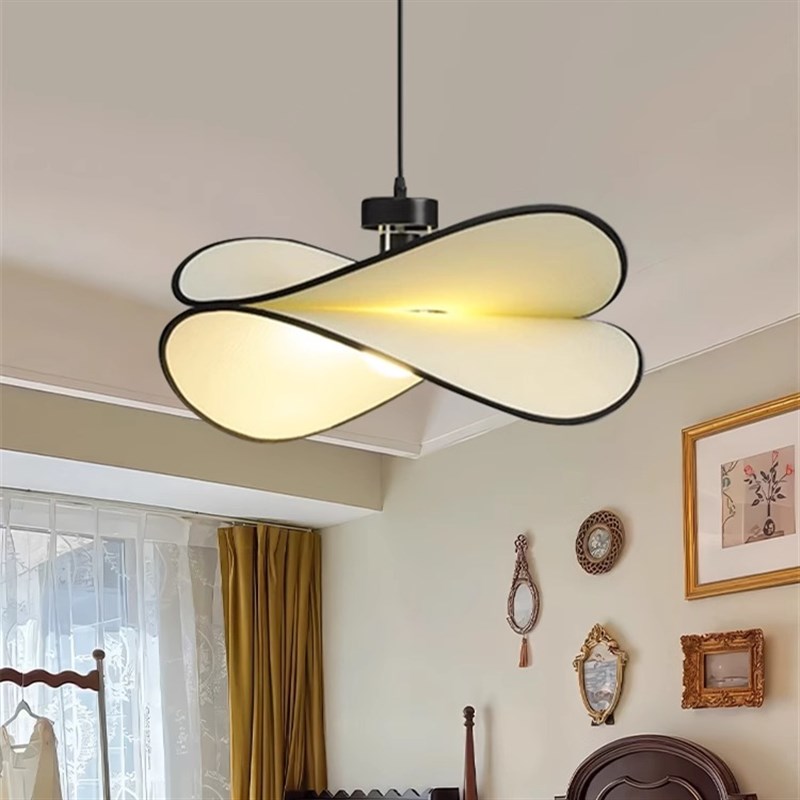 中古餐厅民宿吊灯布艺灯法式复古奶油客厅卧室书房风南洋薯片灯